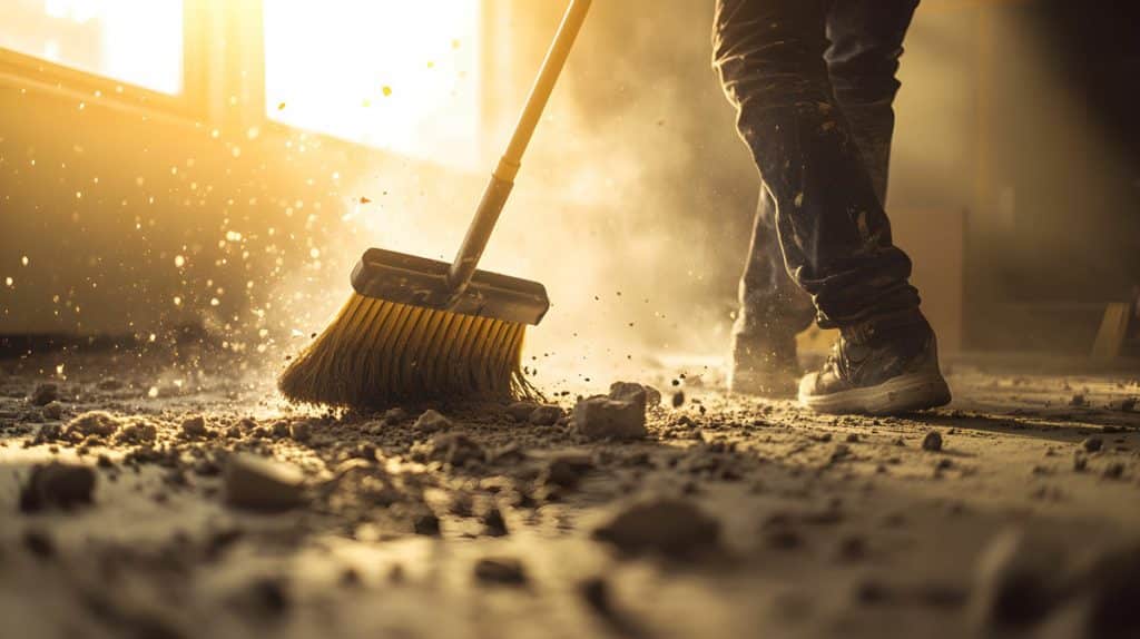 Cleaning up Dust and Rubble After Construction Work